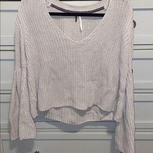 Free People Light Grey/Blue Sweater